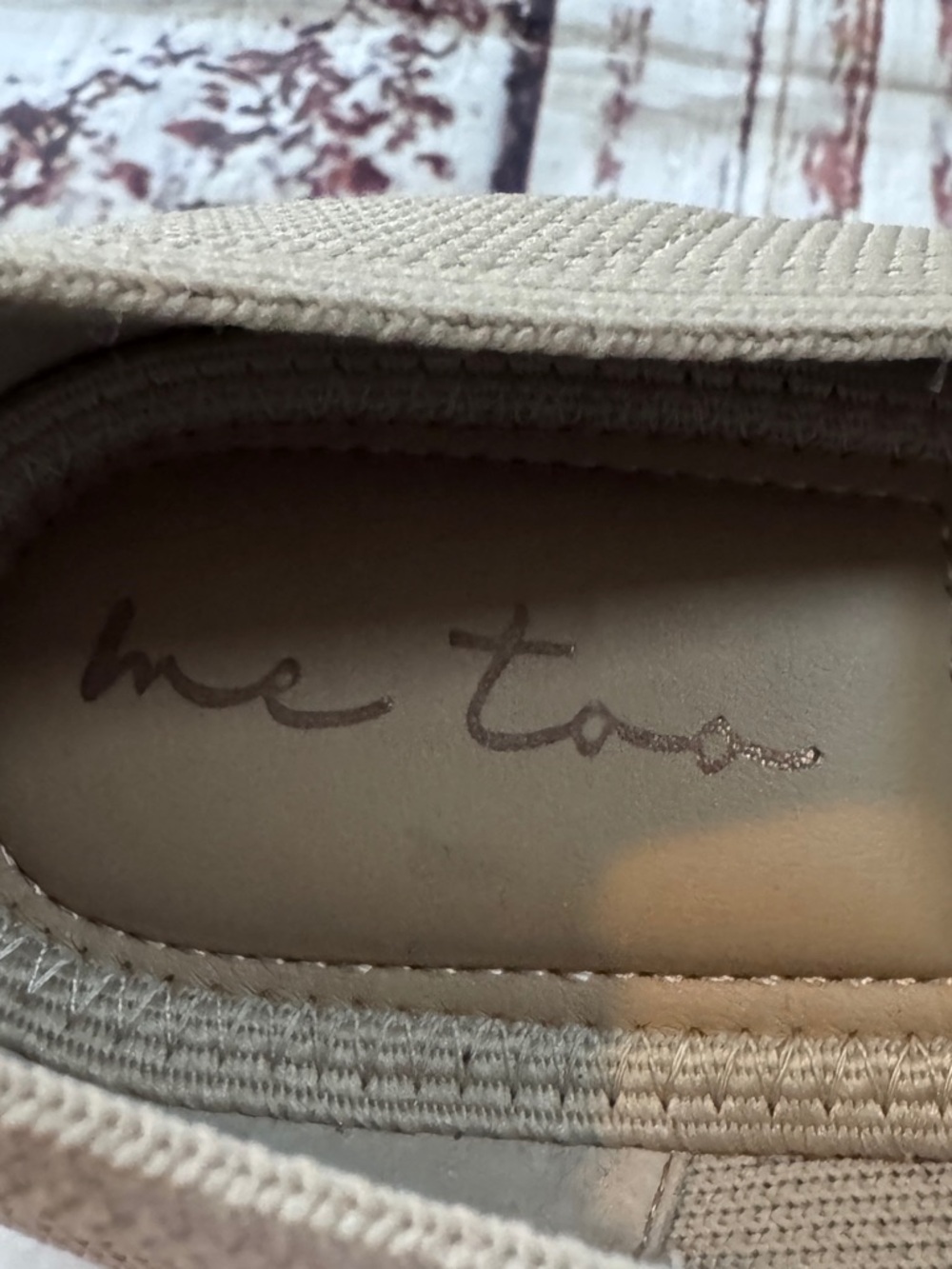 Me Too Barrett Knit Loafers Beige Size 8.5 Comfort Flats - Picture 5 of 7